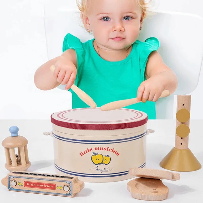 Wooden Xylophone Drum Set