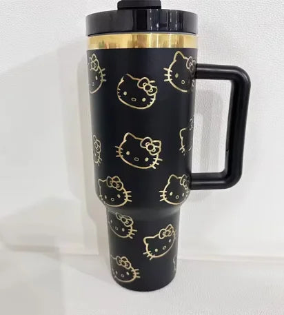 Hello Kitty 40oz Stainless Steel Travel Mug with Handle and Straw Lid
