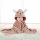 Cartoon Baby Bath Towel Hooded Swaddle Wrap