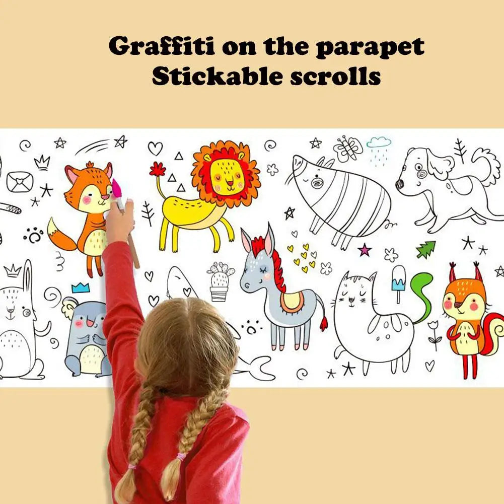 Children's Drawing Roll Sticky Colour Filling Paper