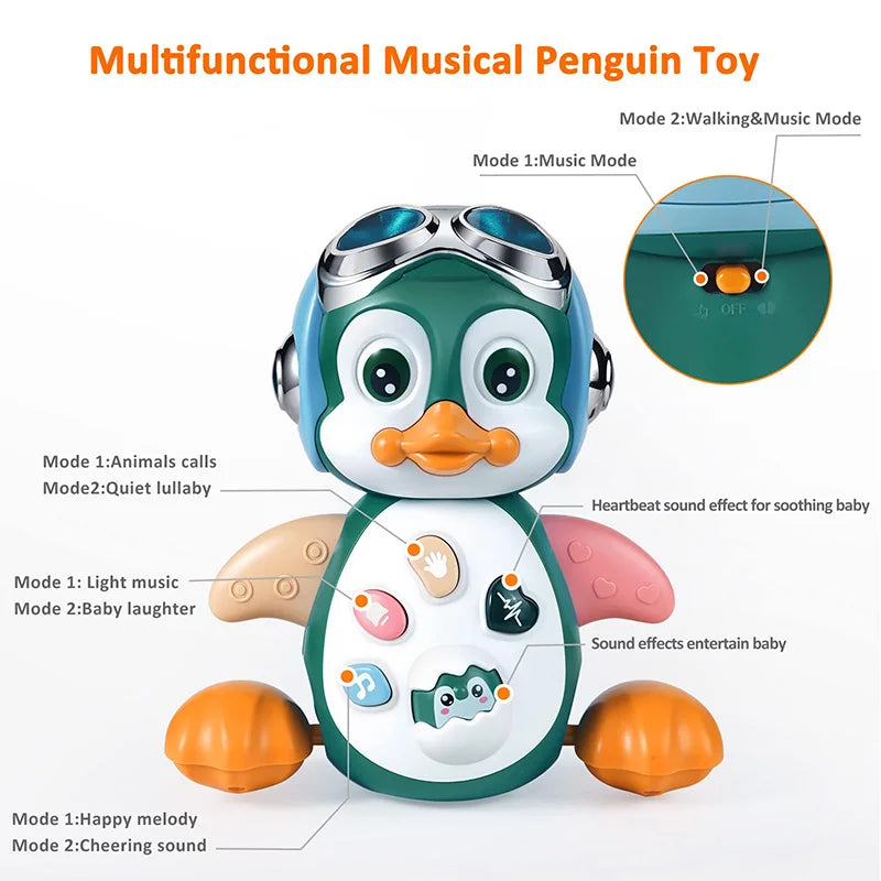 Musical Penguin Crawling Toy