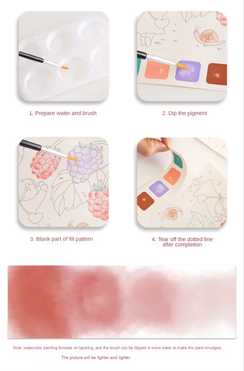 Creative Watercolor Painting Book for Kids