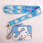 Sanrio Kawaii Leather Card Holder Coin Wallet Key Chain Pendant