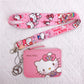 Sanrio Kawaii Leather Card Holder Coin Wallet Key Chain Pendant