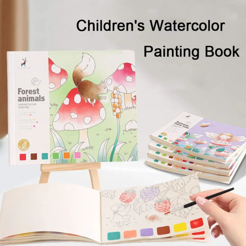 Creative Watercolor Painting Book for Kids