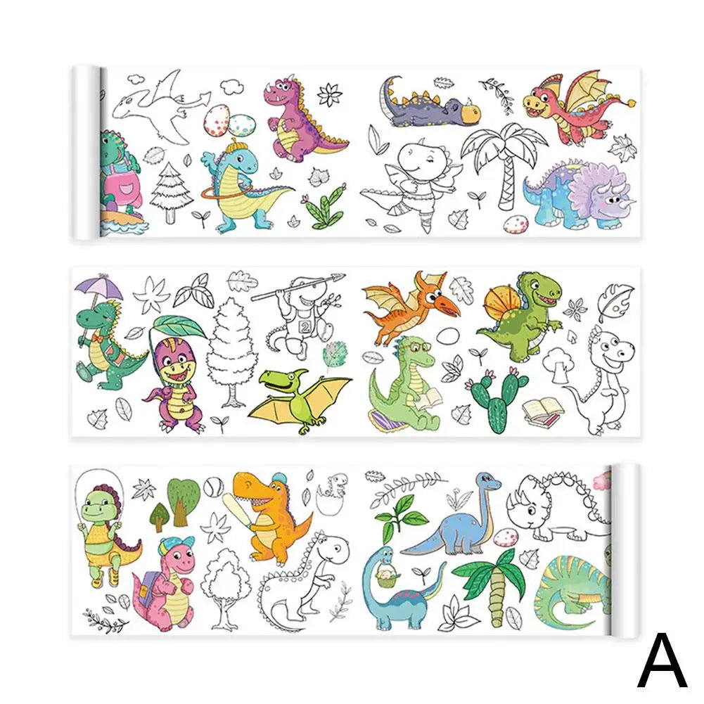 Children's Drawing Roll Sticky Colour Filling Paper