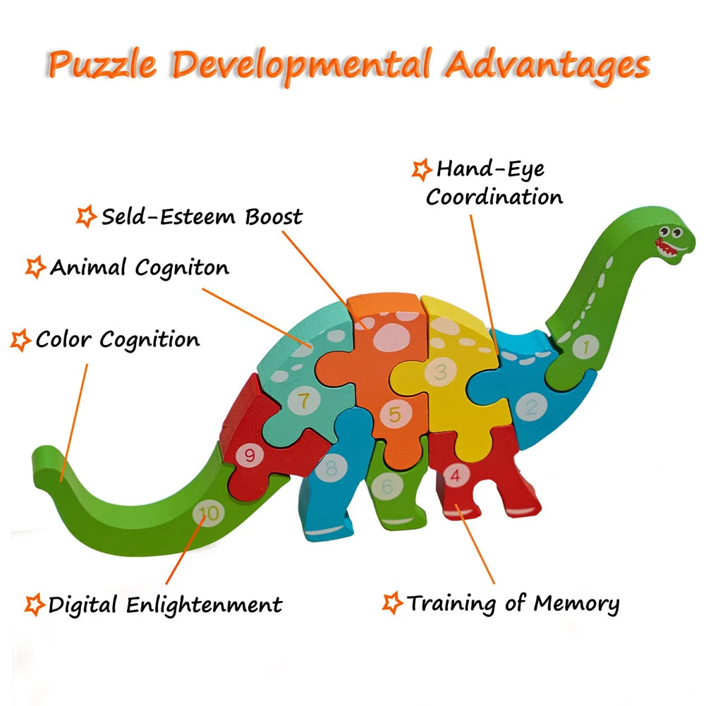 High Quality 3D Wooden Animal Puzzles