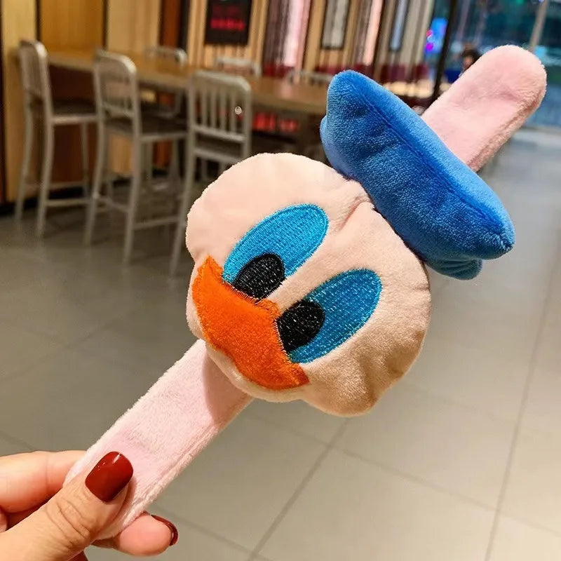 Disney Lilo & Stitch Wristband Cute Cartoon Stitch Kids Snap Circle Plush Wristband Doll Accessory Wedding Party Holiday Gift