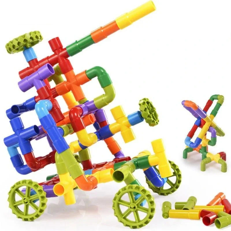 DIY Water-Pipe Building Blocks Educational Toy for Kids