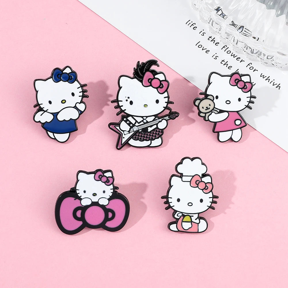 Anime Kitty Cat Enamel Brooch