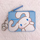 Sanrio Kawaii Leather Card Holder Coin Wallet Key Chain Pendant