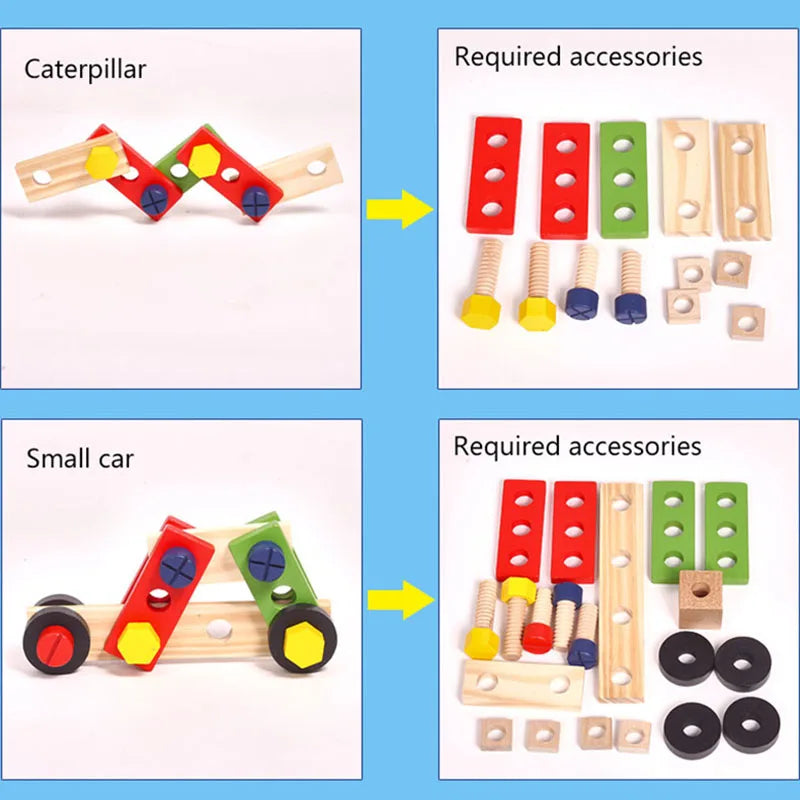 Montessori Wooden Toolbox Play Set