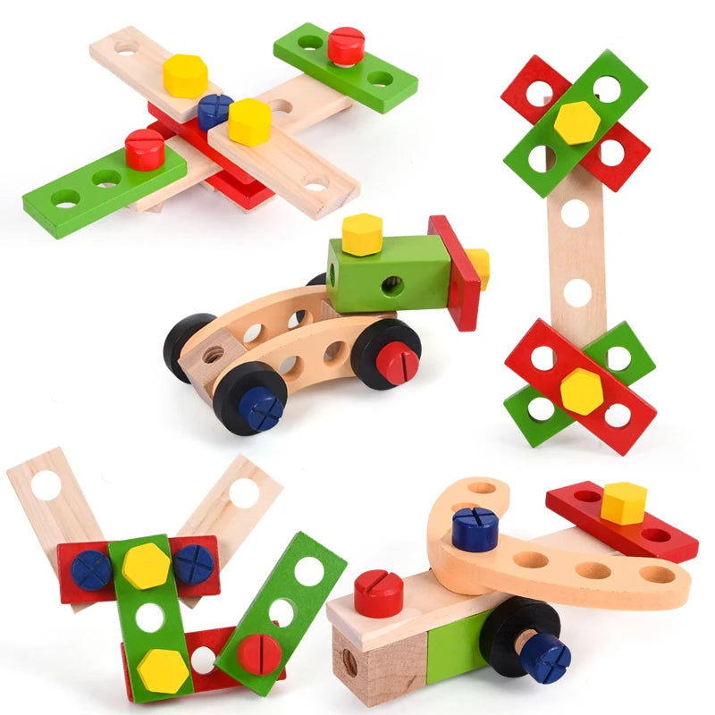 Montessori Wooden Toolbox Play Set