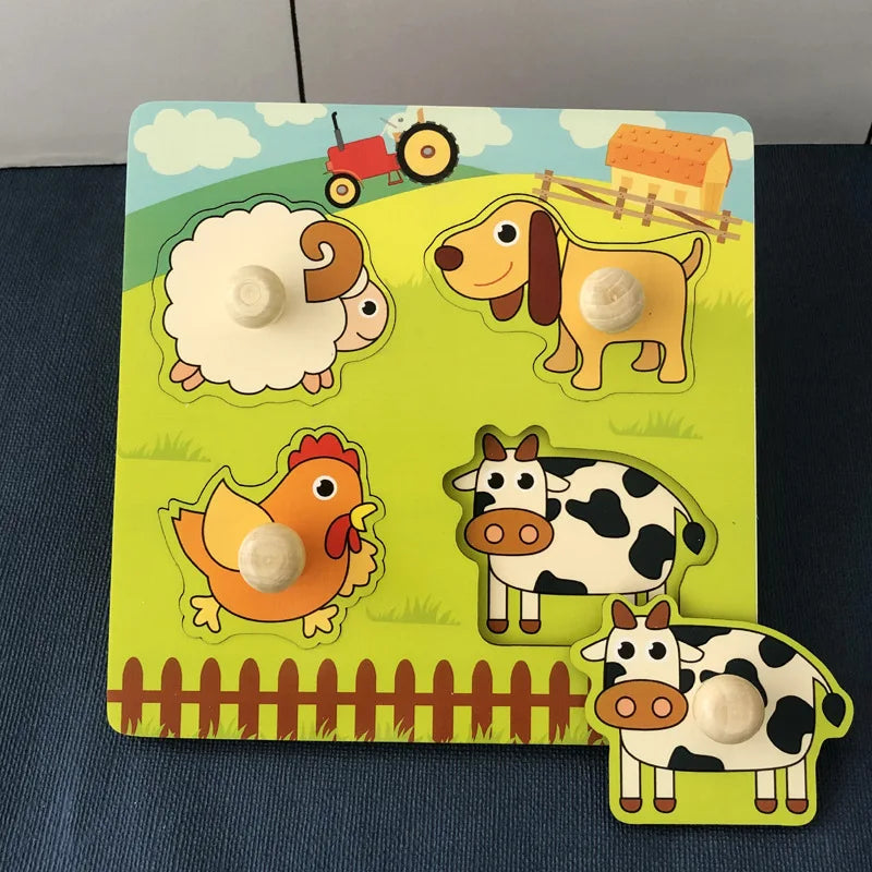 Montessori Wooden Baby Puzzle
