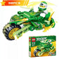 Prehistoric dinosaur-themed building block set