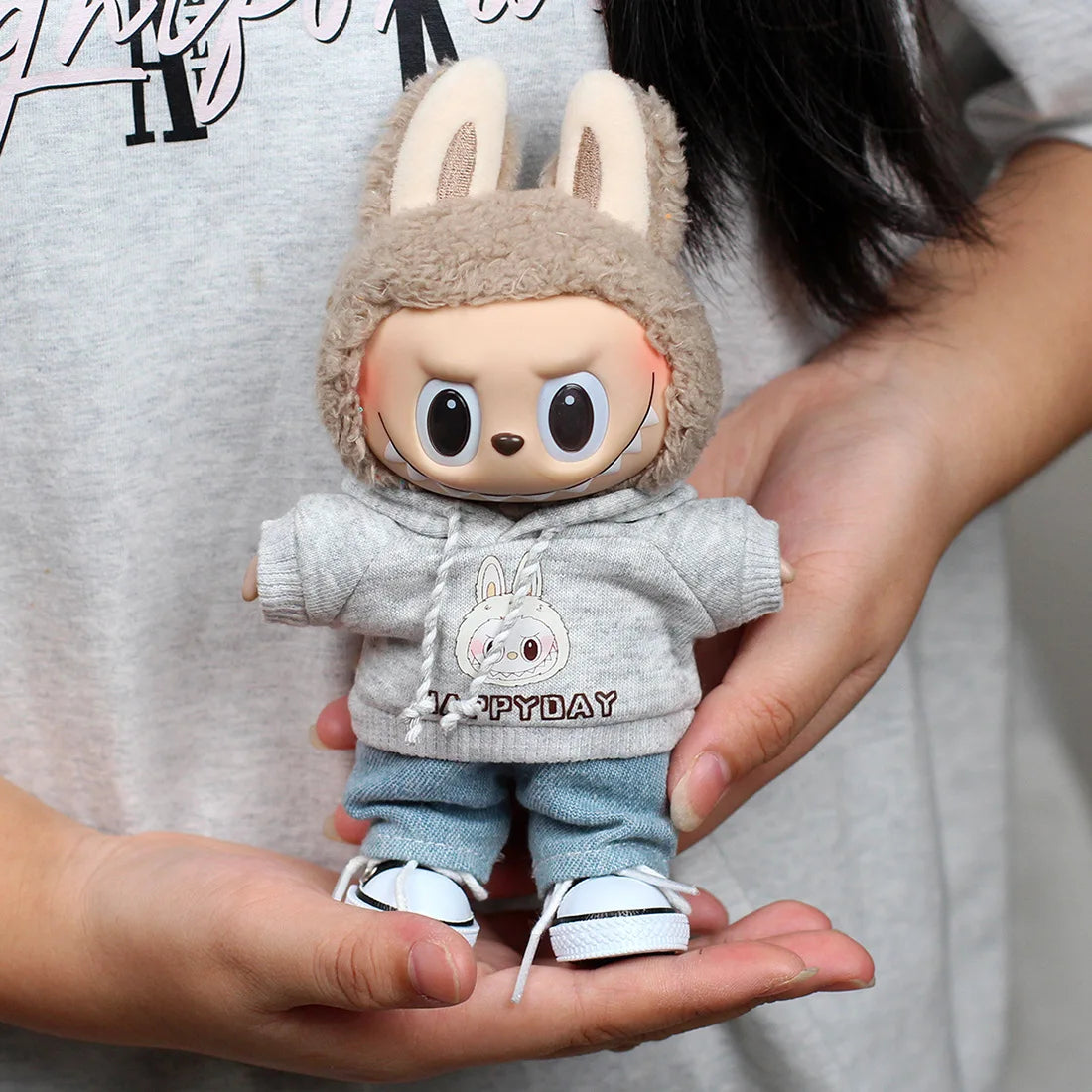 Labubu Idol Doll Clothes – Hoodie & Jeans Set