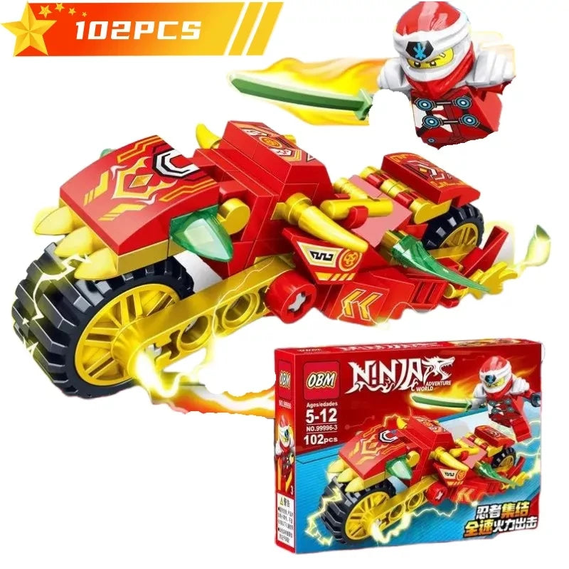 Prehistoric dinosaur-themed building block set