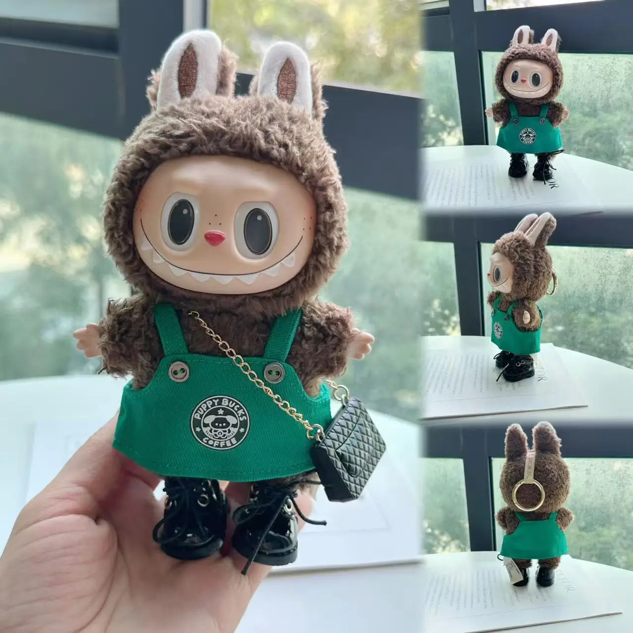 Labubu Green Coffee, Christmas Outfit  Set