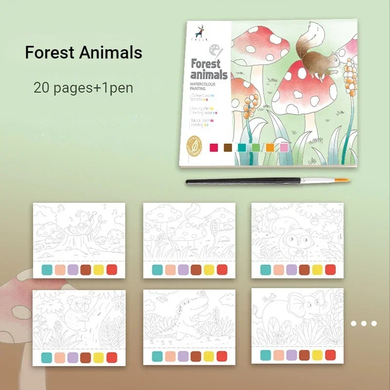 Creative Watercolor Painting Book for Kids