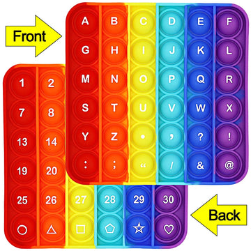 2-in-1 Front Letters Back Numbers Pop Fidget Toy