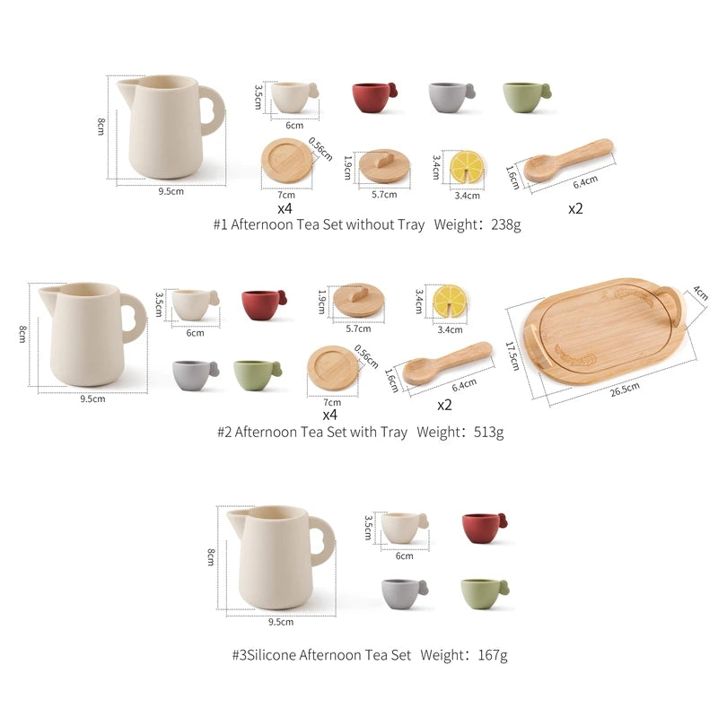 Wooden Children Montessori Toy Teapot Teacup