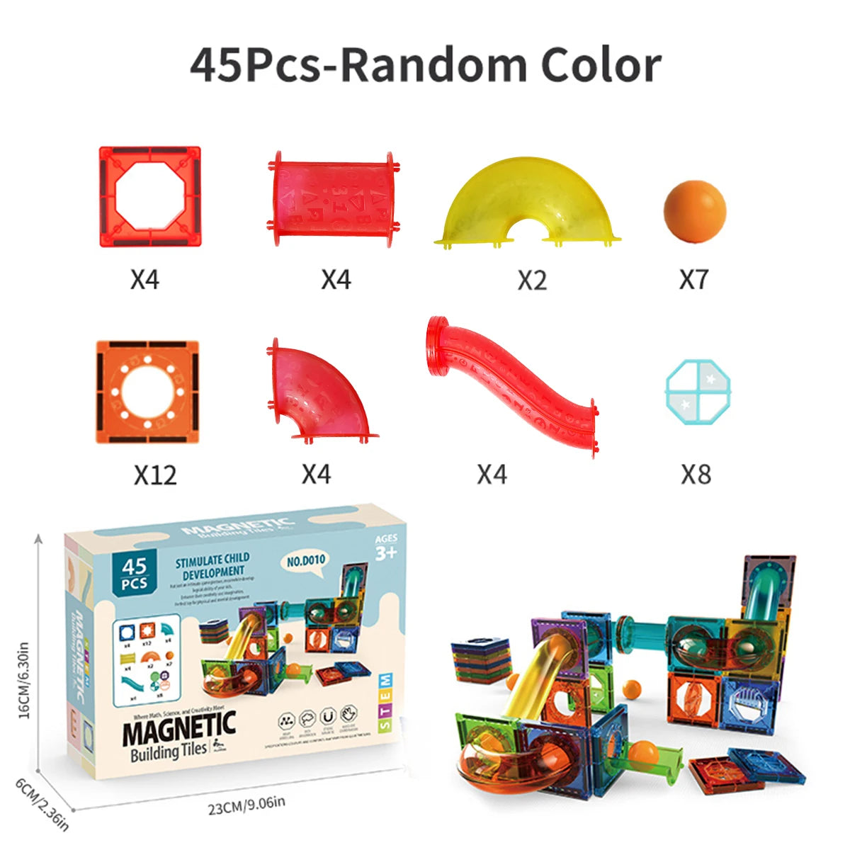 Light Magnetic Tiles Building Blocks