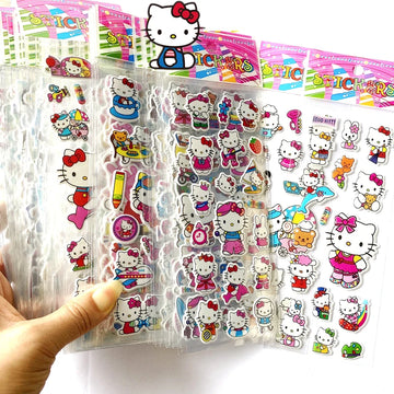 12pcs Hello Kitty 3D Bubble Stickers