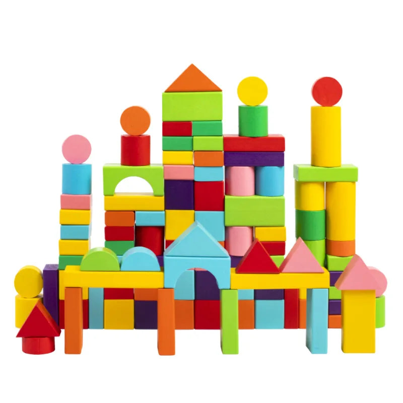 Wooden Building Blocks Set