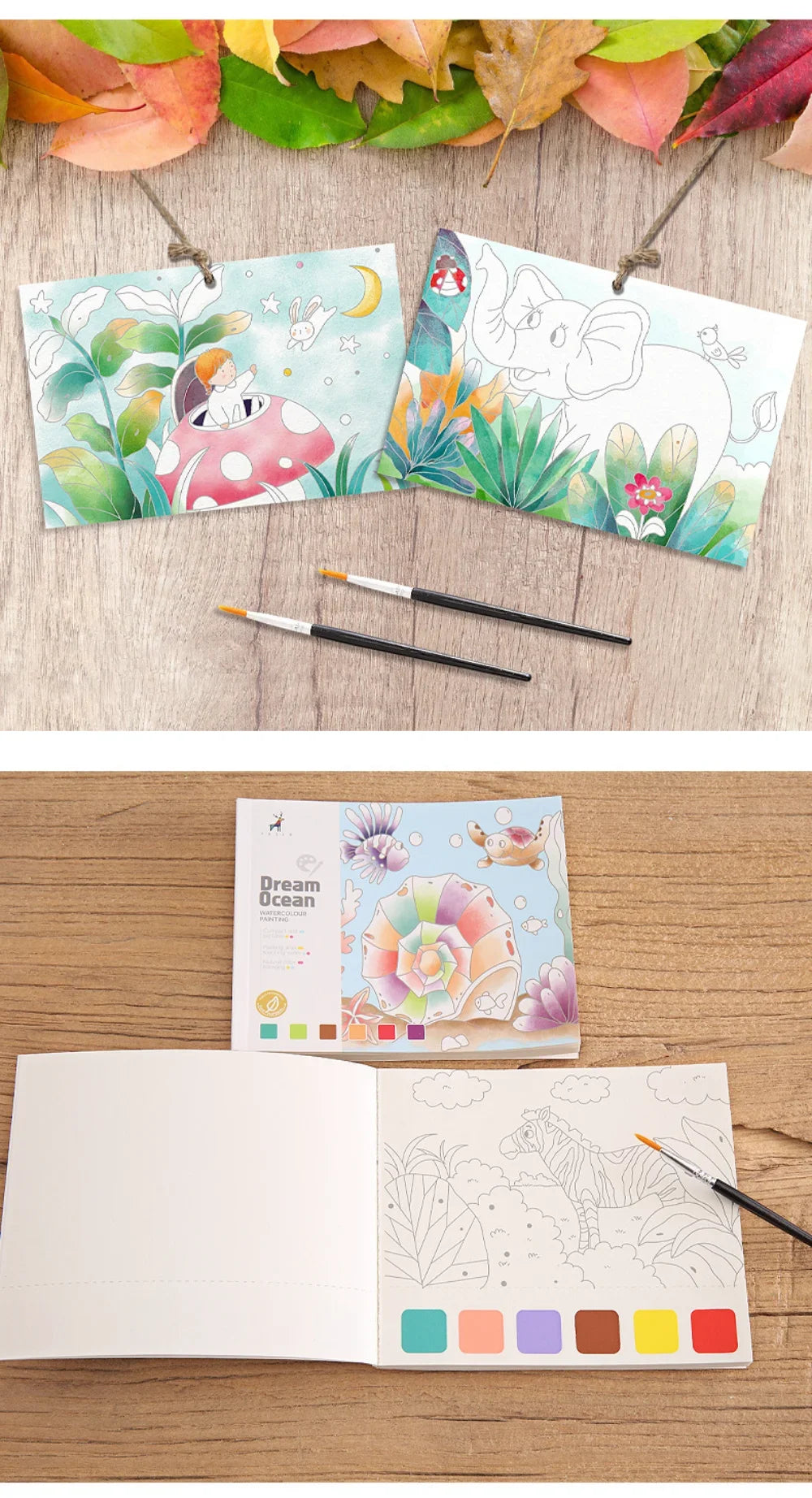 Creative Watercolor Painting Book for Kids