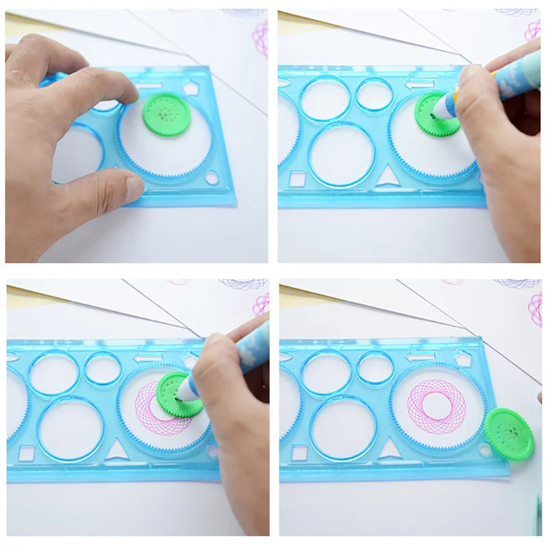 Geometry Spirograph Drawing Stencils Set