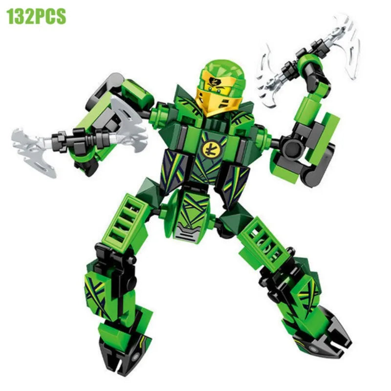 Prehistoric dinosaur-themed building block set