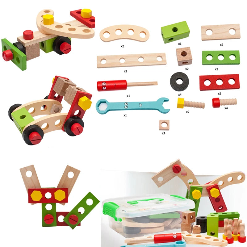 Montessori Wooden Toolbox Play Set