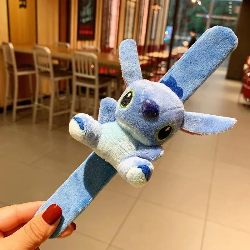 Disney Lilo & Stitch Wristband Cute Cartoon Stitch Kids Snap Circle Plush Wristband Doll Accessory Wedding Party Holiday Gift
