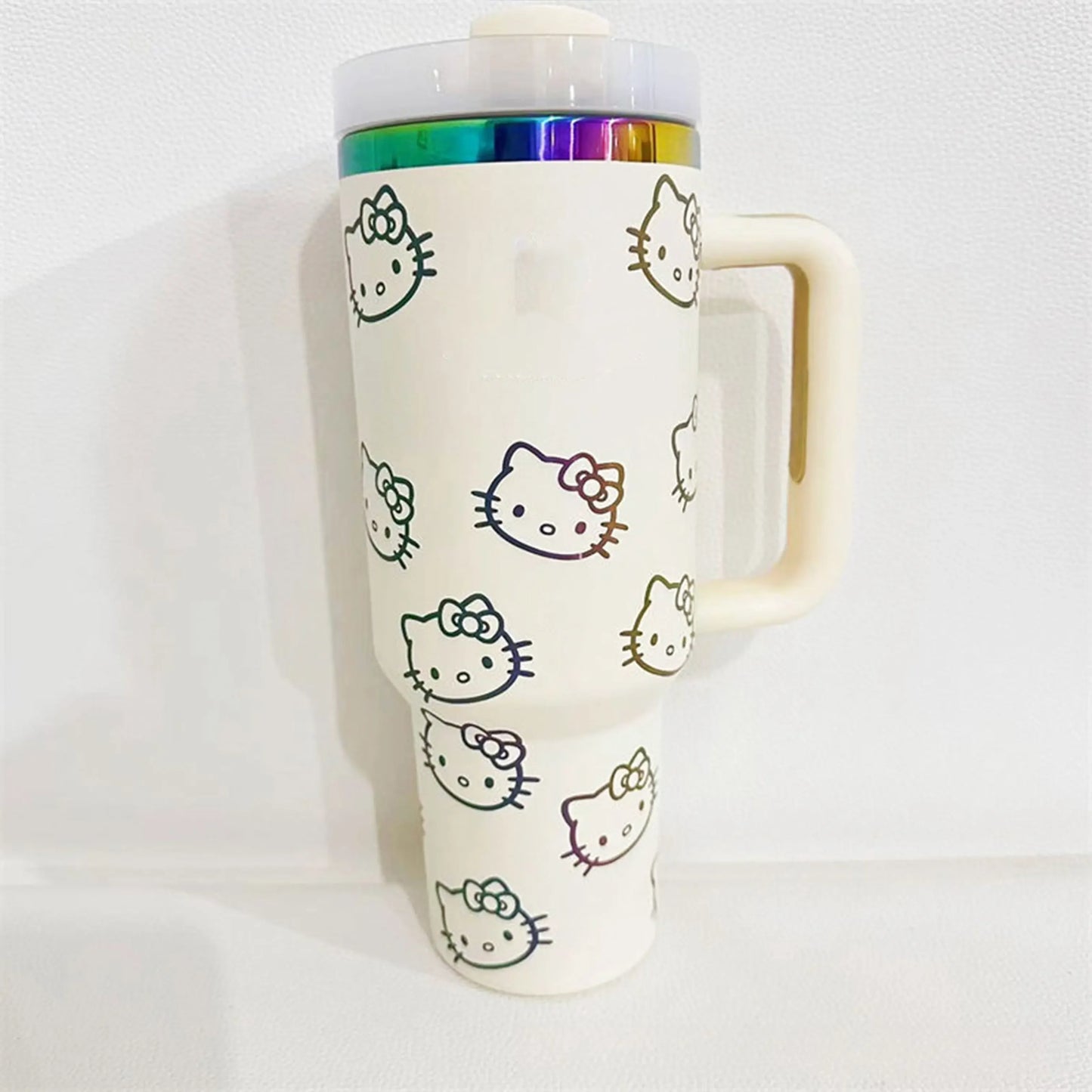 Hello Kitty 40oz Stainless Steel Travel Mug with Handle and Straw Lid