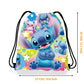 Disney Anime Stitch Non woven Drawstring Bag Kawaii Lilo & Stitch Birthday Party Gift Bag Children Shoulder Storage Bag Gifts