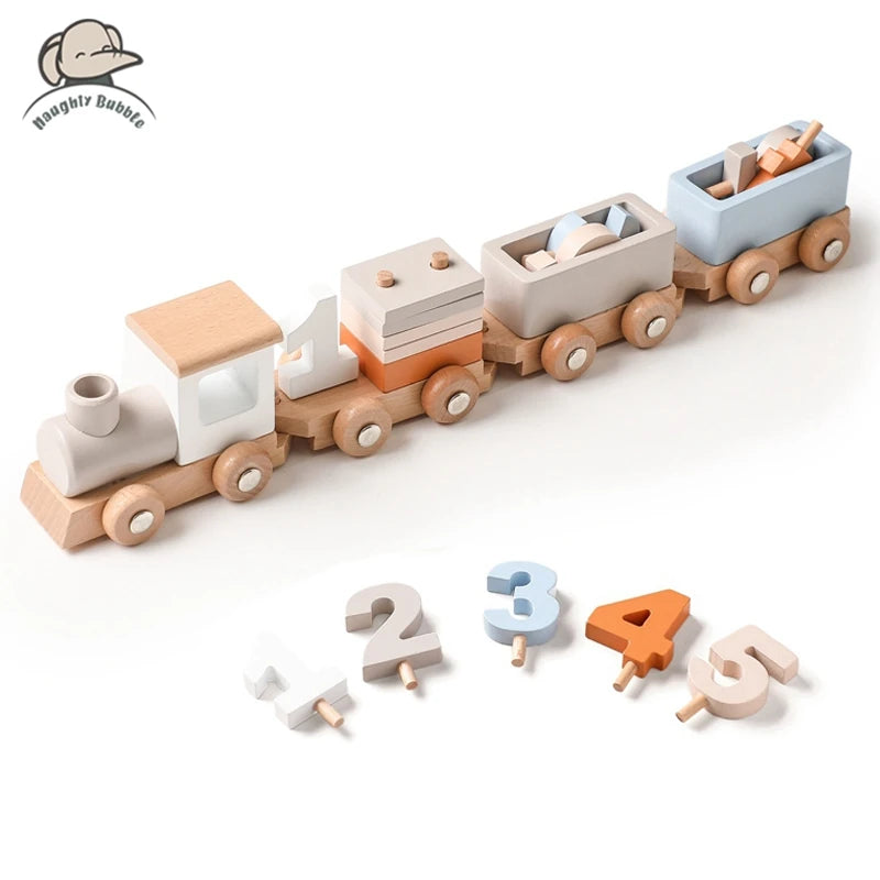 Wooden Train Birthday Toy