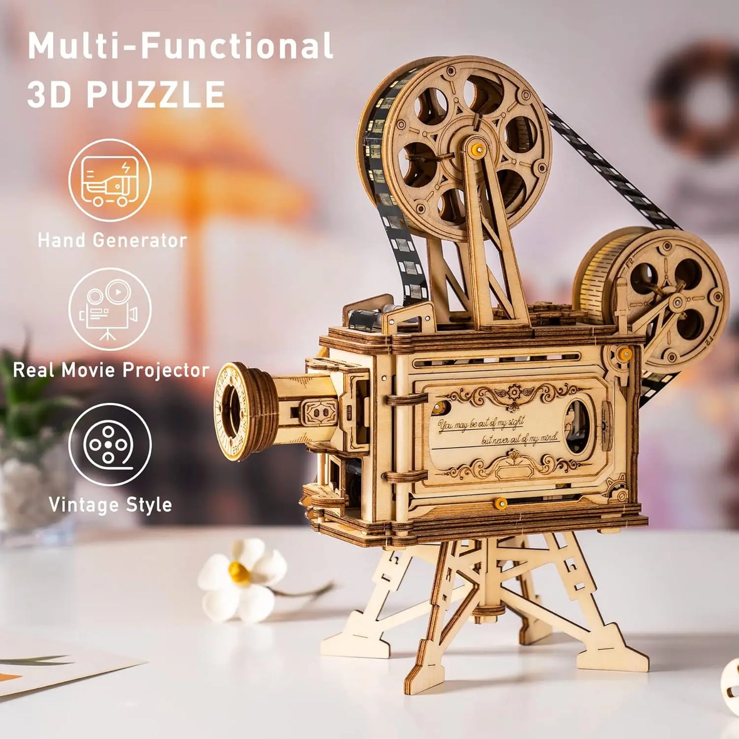 Robotime Rokr Hand Crank Projector