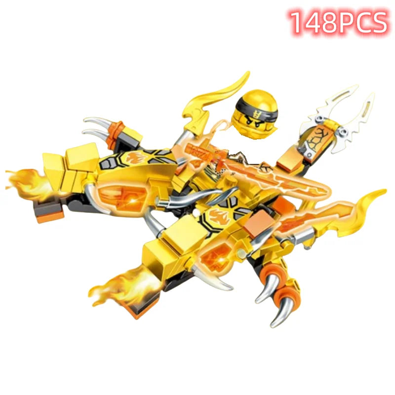 Prehistoric dinosaur-themed building block set