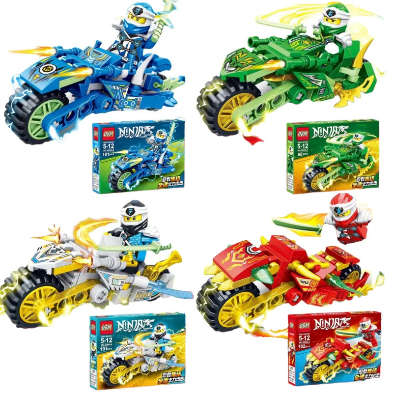 Prehistoric dinosaur-themed building block set