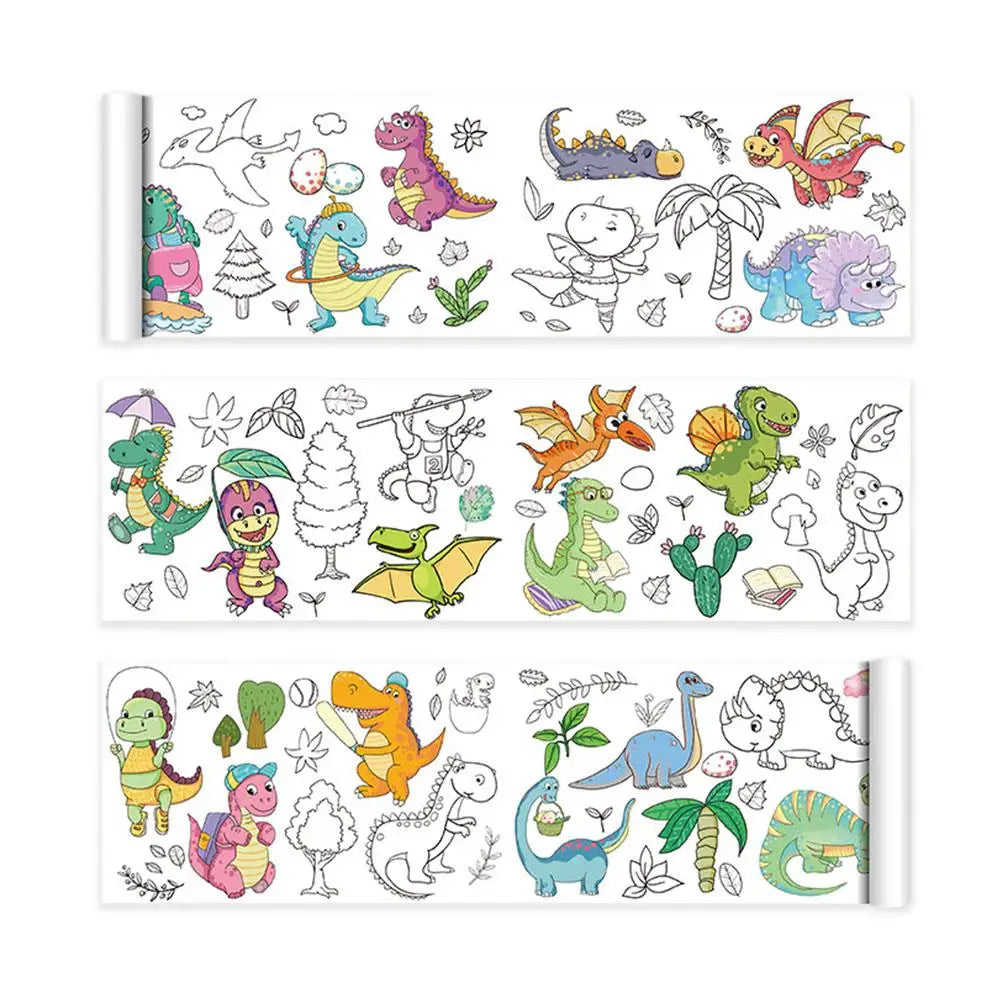 Children's Drawing Roll Sticky Colour Filling Paper