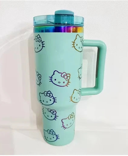Hello Kitty 40oz Stainless Steel Travel Mug with Handle and Straw Lid