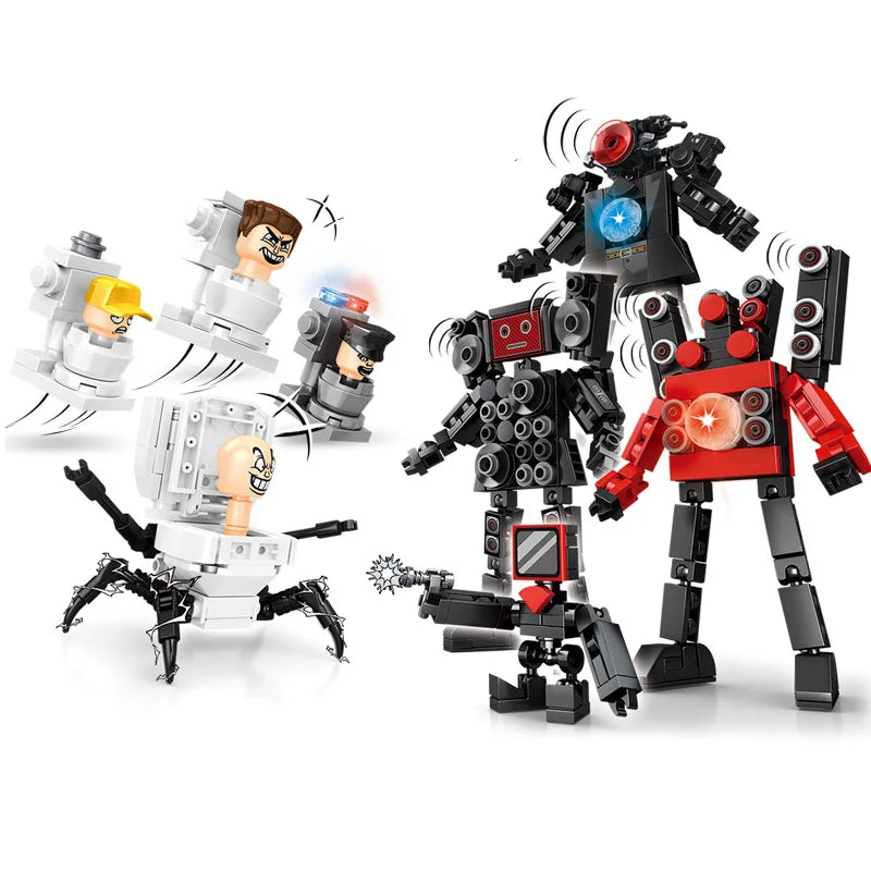 Prehistoric dinosaur-themed building block set