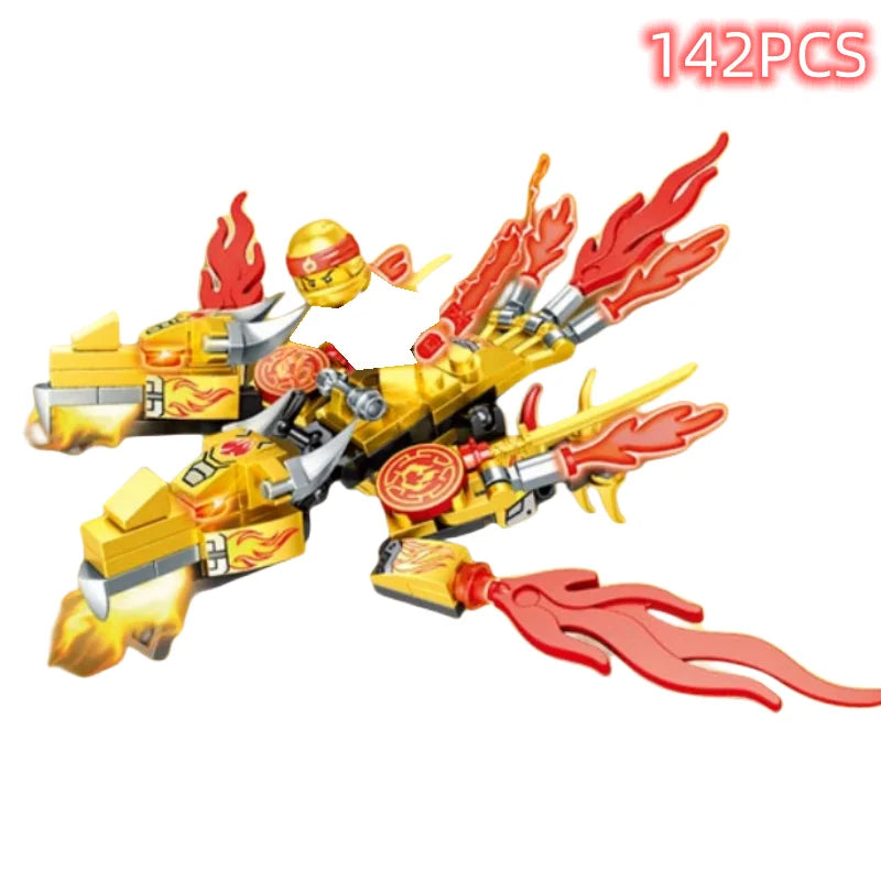 Prehistoric dinosaur-themed building block set