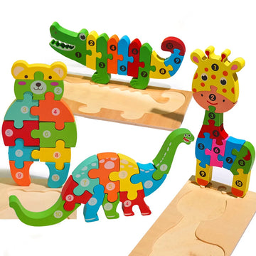 High Quality 3D Wooden Animal Puzzles