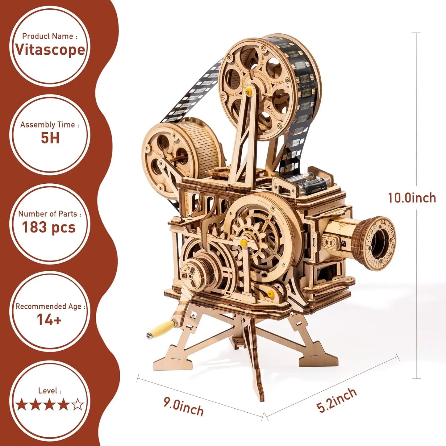 Robotime Rokr Hand Crank Projector