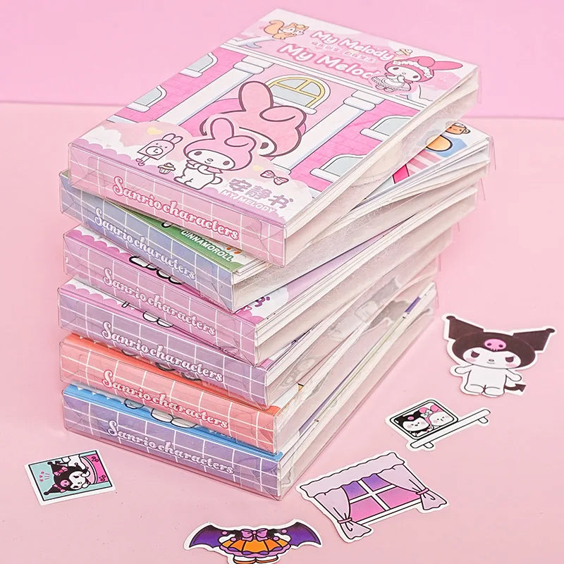 Sanrio Kawaii Reusable Cartoon Sticker Book