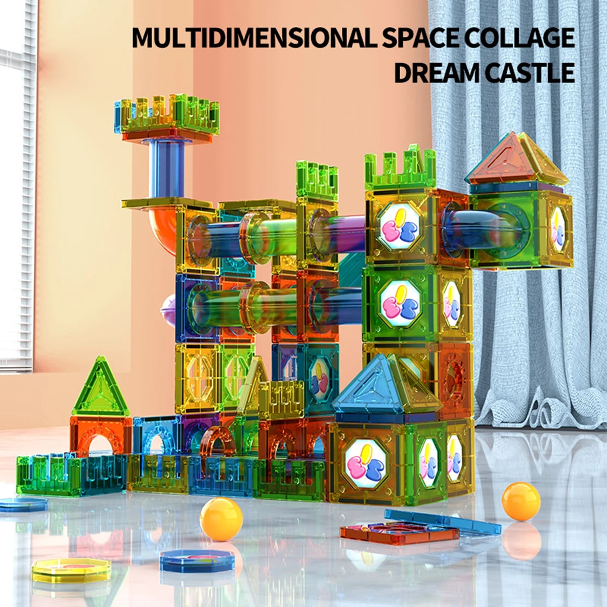 Light Magnetic Tiles Building Blocks
