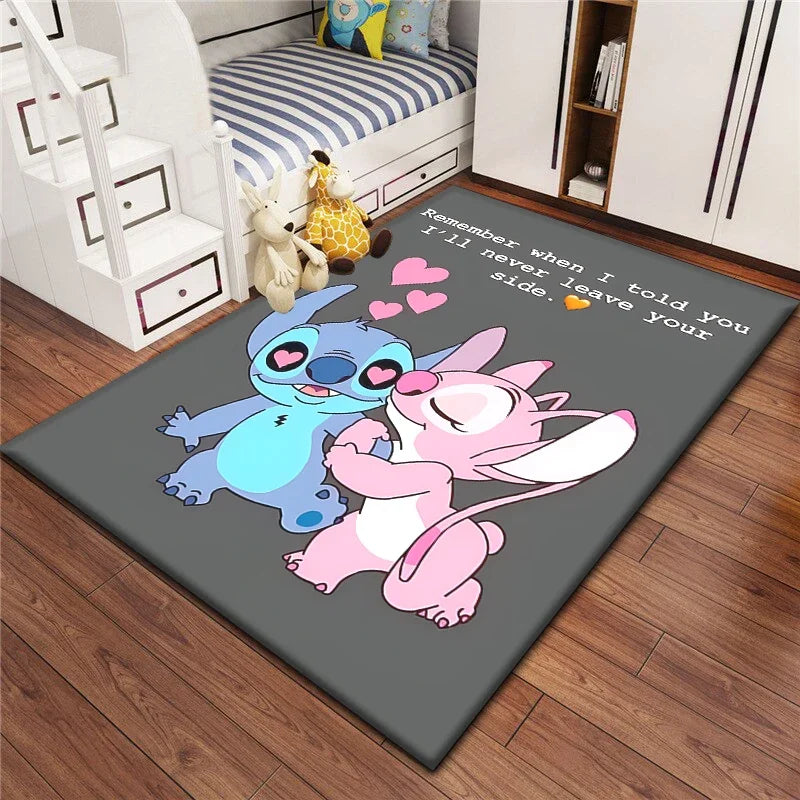 Stitch Cartoon Carpet Rug for Living Room Bedroom Decoration Picnic Camp Kitchen Carpet Crawling Carpet Decoration