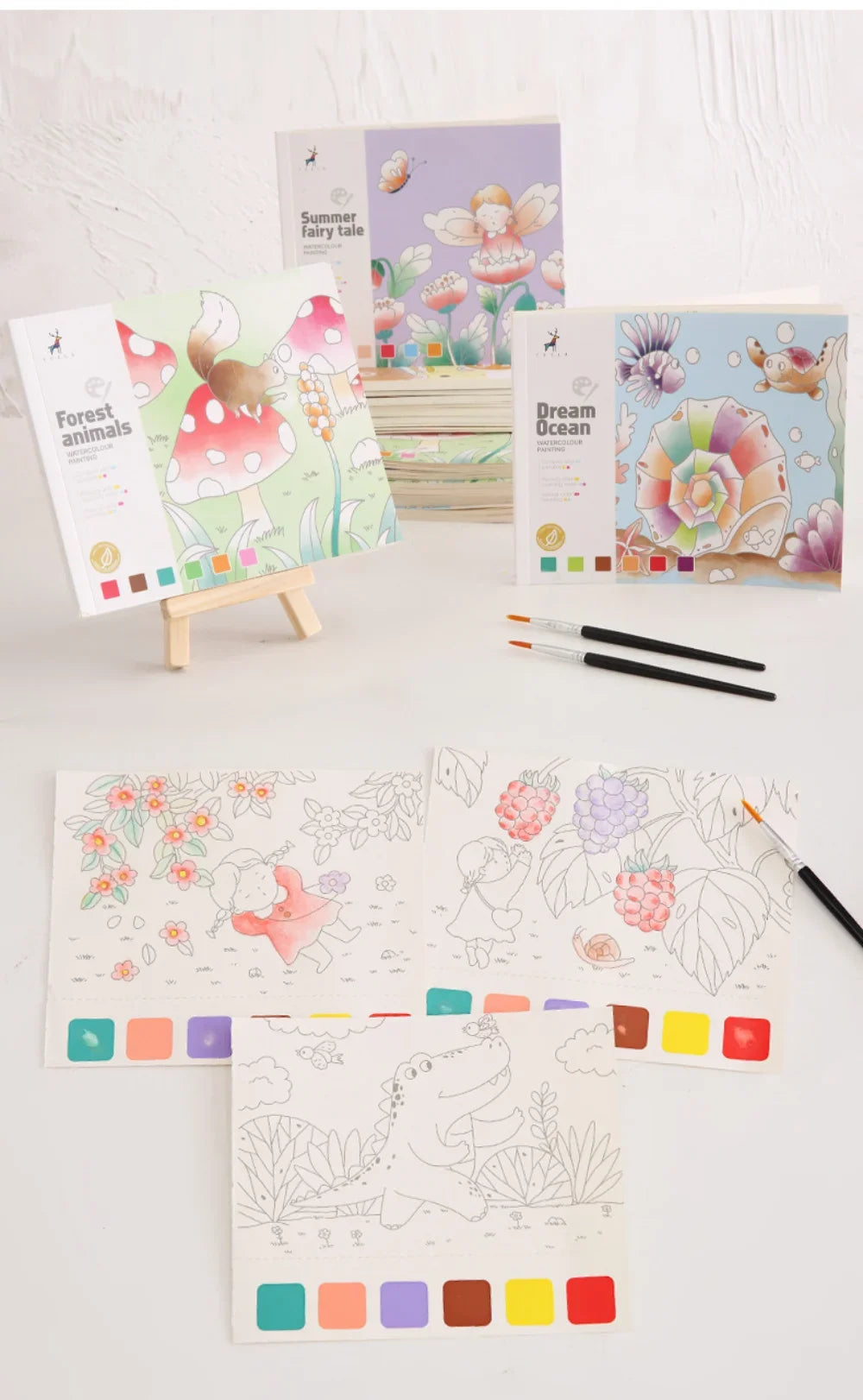 Creative Watercolor Painting Book for Kids