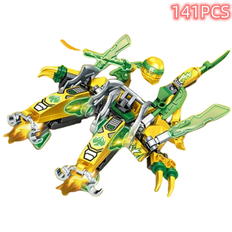 Prehistoric dinosaur-themed building block set